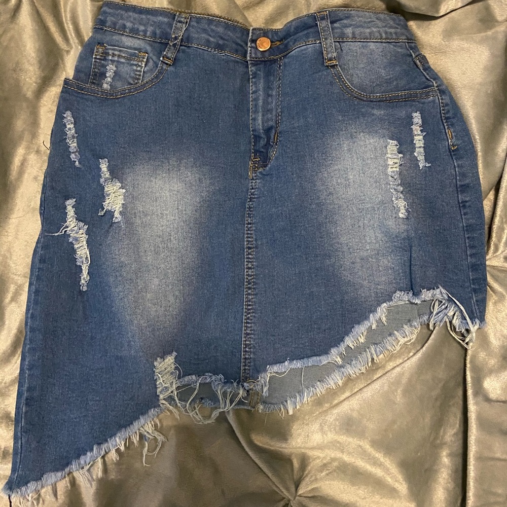 Jean Asymmetrical skirt